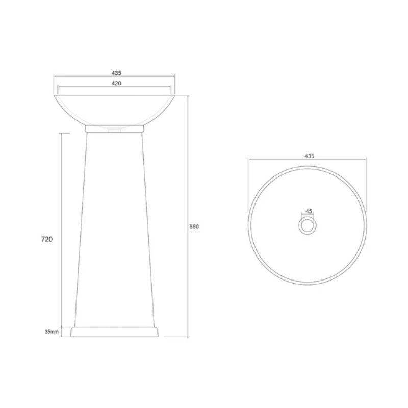 Umywalka Wolnostojąca Vision Edge Biały Połysk/Sahara Brown Mat/Black Mat UWVE/UWSWP/UWZRM/UWLRM Ravon Umywalka Wolnostojąca Vision Edge Biały Połysk/Sahara Brown Mat/Black Mat UWVE/UWSWP/UWZRM/UWLRM Ravon