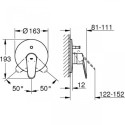 Bateria Podtynkowa Wannowo-Prysznicowa Eurodisc Joy 19548002 Grohe Bateria Podtynkowa Wannowo-Prysznicowa Eurodisc Joy 19548002 Grohe