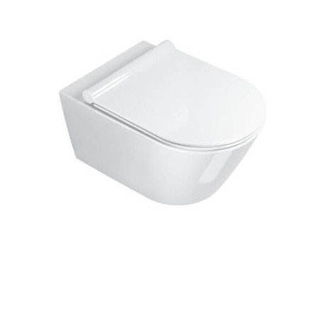 Miska Wisząca WC Newflush Zero Biały Połysk 50x35 1VSZ50R00+5SCSTP00+5KFST00 Catalano