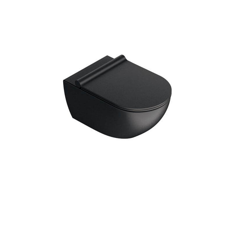 Miska Z Deską Wolnoopadającą Colori Czarny Mat 35x54.5 1VSF54RNS+KFST00+5SCSTPNS Catalano Miska Z Deską Wolnoopadającą Colori Czarny Mat 35x54.5 1VSF54RNS+KFST00+5SCSTPNS Catalano