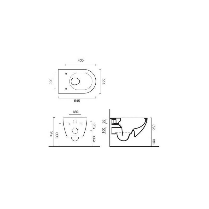 Miska Z Deską Wolnoopadającą Colori Biały Mat 54x35 1VSF54RBM+KFST00+5SCSTPBM Catalano Miska Z Deską Wolnoopadającą Colori Biały Mat 54x35 1VSF54RBM+KFST00+5SCSTPBM Catalano