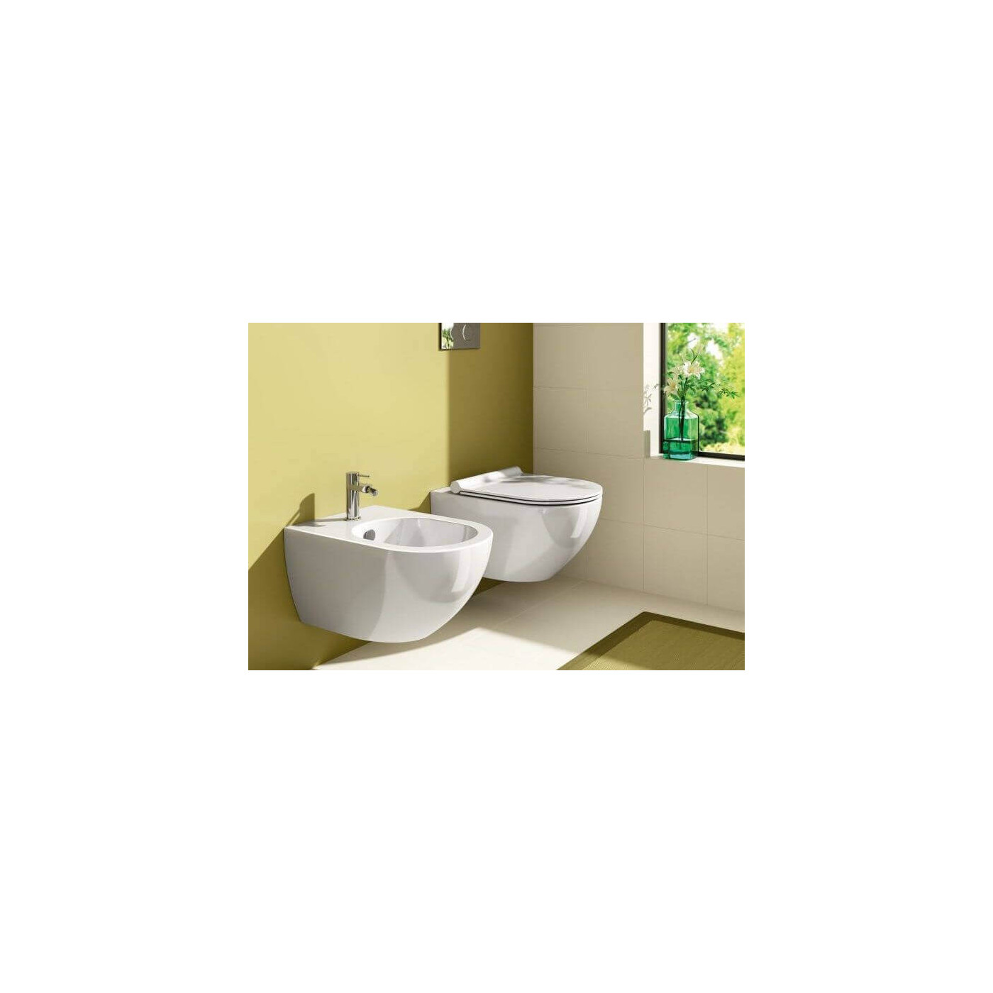 Miska WC Z Deską Wolnoopadającą Sfera Biały Połysk + Zestaw Montażowy 1VSF54R00+5KFST00+5SCSTP00 Catalano Miska WC Z Deską Wolnoopadającą Sfera Biały Połysk + Zestaw Montażowy 1VSF54R00+5KFST00+5SCSTP00 Catalano