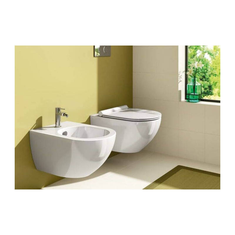 Miska WC Z Deską Wolnoopadającą Sfera Biały Połysk + Zestaw Montażowy 1VSF54R00+5KFST00+5SCSTP00 Catalano Miska WC Z Deską Wolnoopadającą Sfera Biały Połysk + Zestaw Montażowy 1VSF54R00+5KFST00+5SCSTP00 Catalano