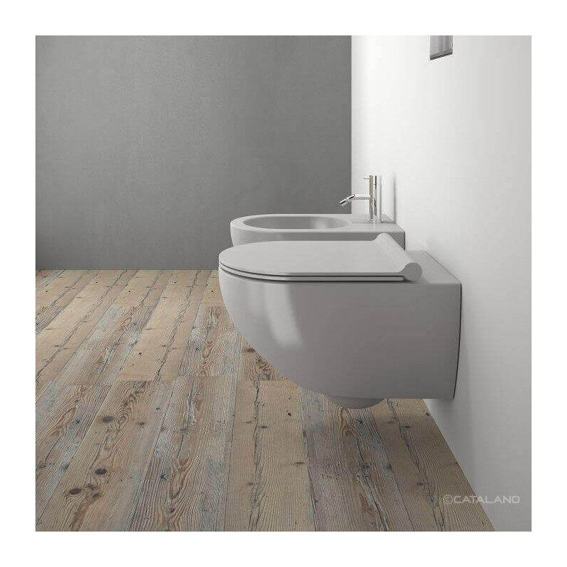 Miska WC Z Deską Wolnoopadającą Sfera Biały Połysk + Zestaw Montażowy 1VSF54R00+5KFST00+5SCSTP00 Catalano Miska WC Z Deską Wolnoopadającą Sfera Biały Połysk + Zestaw Montażowy 1VSF54R00+5KFST00+5SCSTP00 Catalano