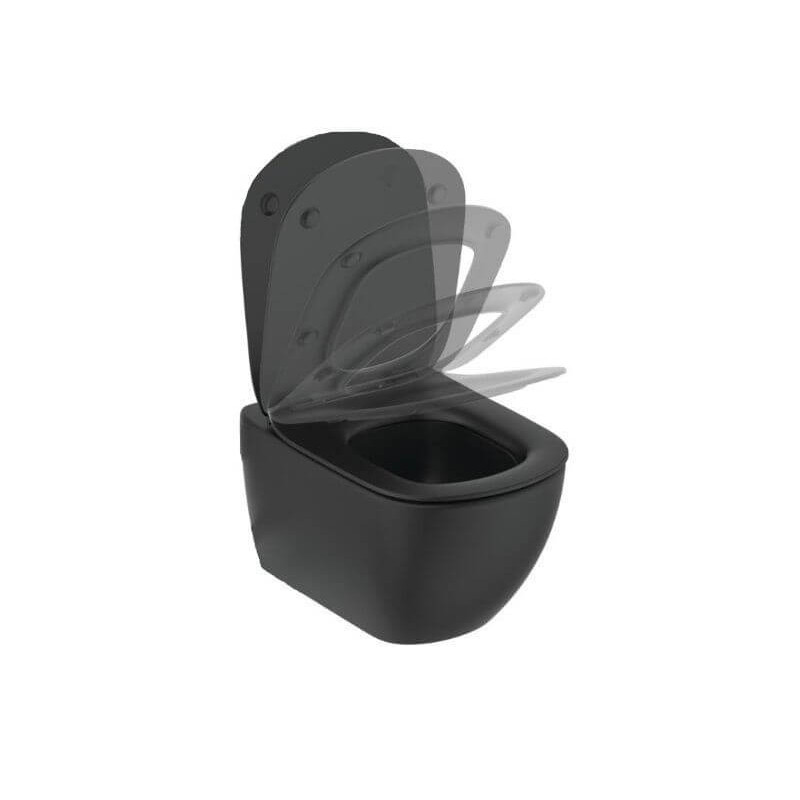 Miska WC Podwieszana Tesi AquaBlade Z Deską Wolnoopadającą Czarny Mat T0079V3+T3527V3 Ideal Standard Miska WC Podwieszana Tesi AquaBlade Z Deską Wolnoopadającą Czarny Mat T0079V3+T3527V3 Ideal Standard