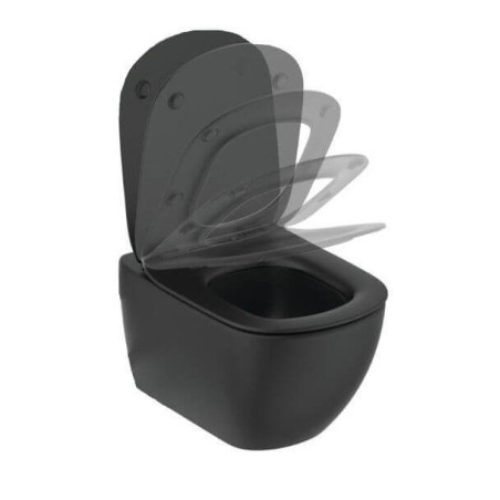 Miska WC Podwieszana Tesi AquaBlade Z Deską Wolnoopadającą Czarny Mat T0079V3+T3527V3 Ideal Standard