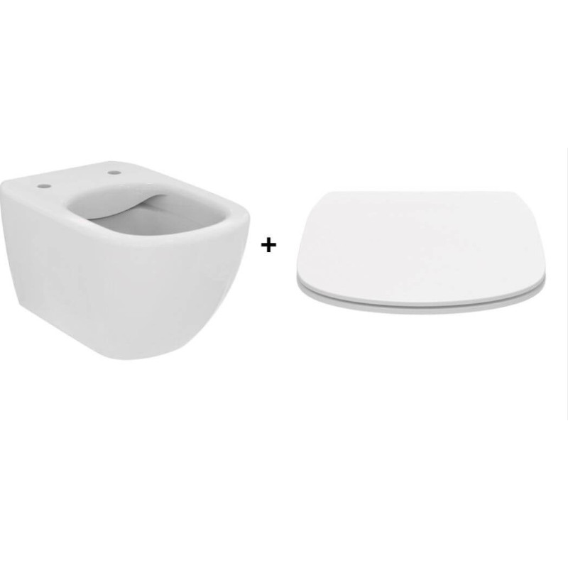 Miska WC Podwieszana Tesi Z Deską Wolnoopadającą T493201+T552201 Ideal Standard Miska WC Podwieszana Tesi Z Deską Wolnoopadającą T493201+T552201 Ideal Standard