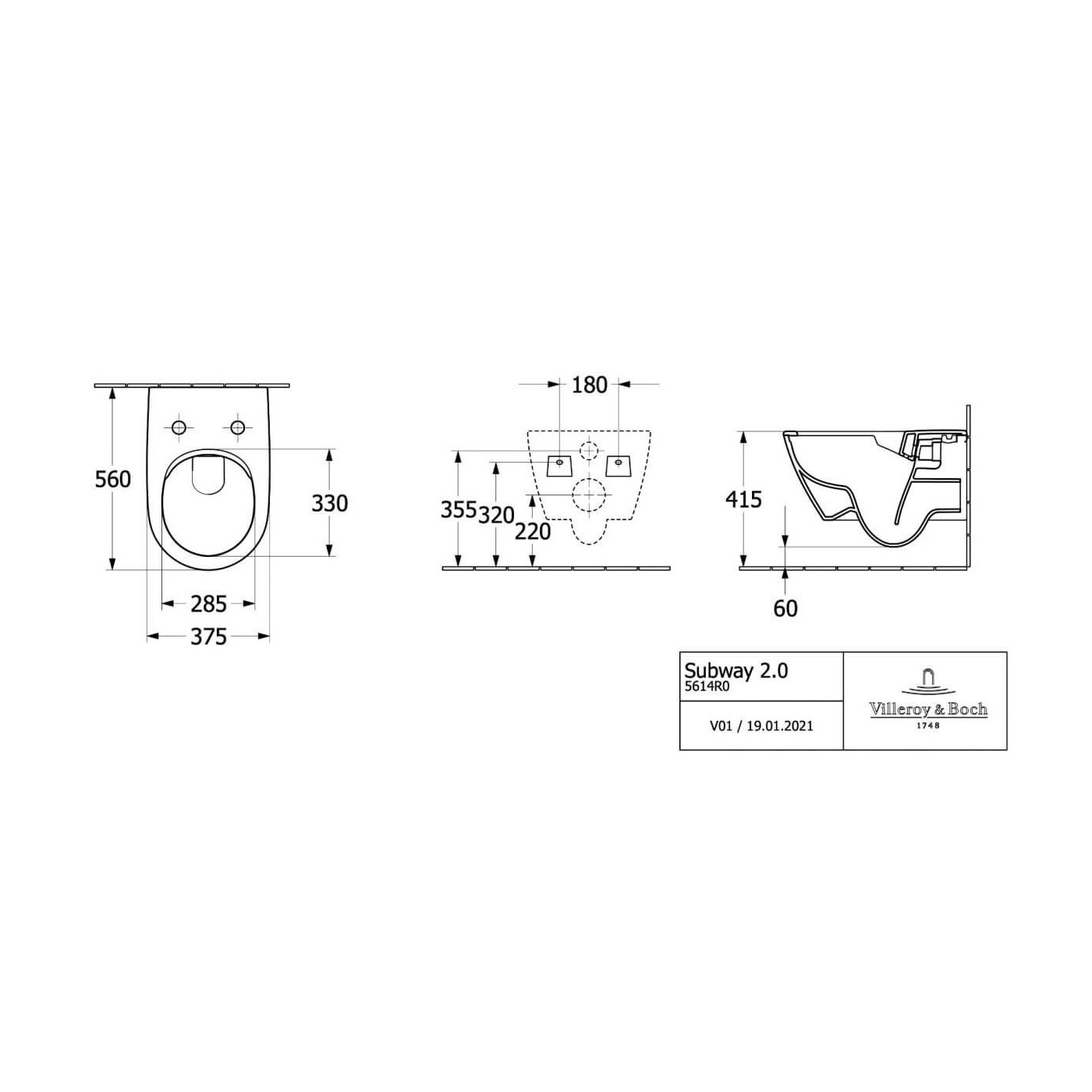 Miska WC Subway 2.0 Direct Flush Weiss Alpin 5614R001+ 8M42S101 Villeroy&Boch Miska WC Subway 2.0 Direct Flush Weiss Alpin 5614R001+ 8M42S101 Villeroy&Boch
