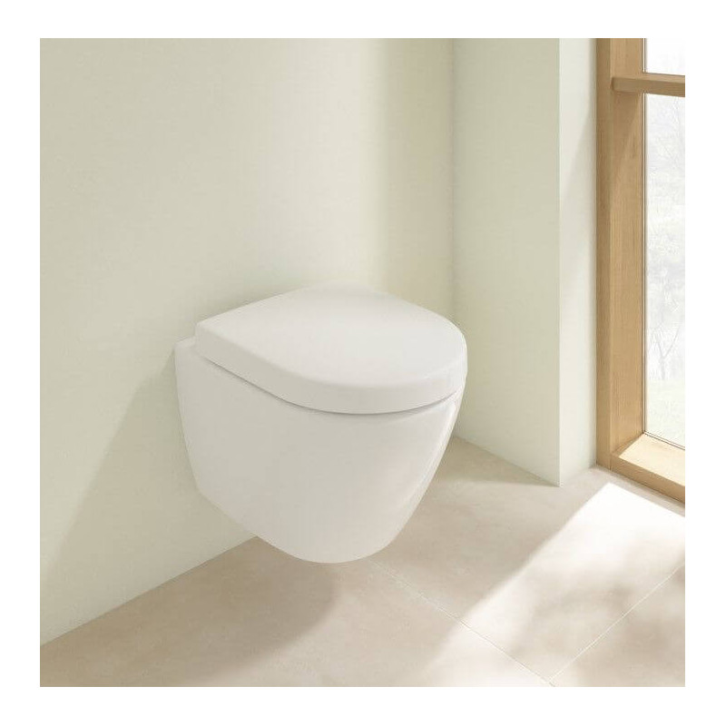 Miska WC Subway 2.0 Weiss Alpin CeramicPlus Z Deską Wolnoopadającą 5606R0R1+9M69S101 Villeroy&Boch Miska WC Subway 2.0 Weiss Alpin CeramicPlus Z Deską Wolnoopadającą 5606R0R1+9M69S101 Villeroy&Boch