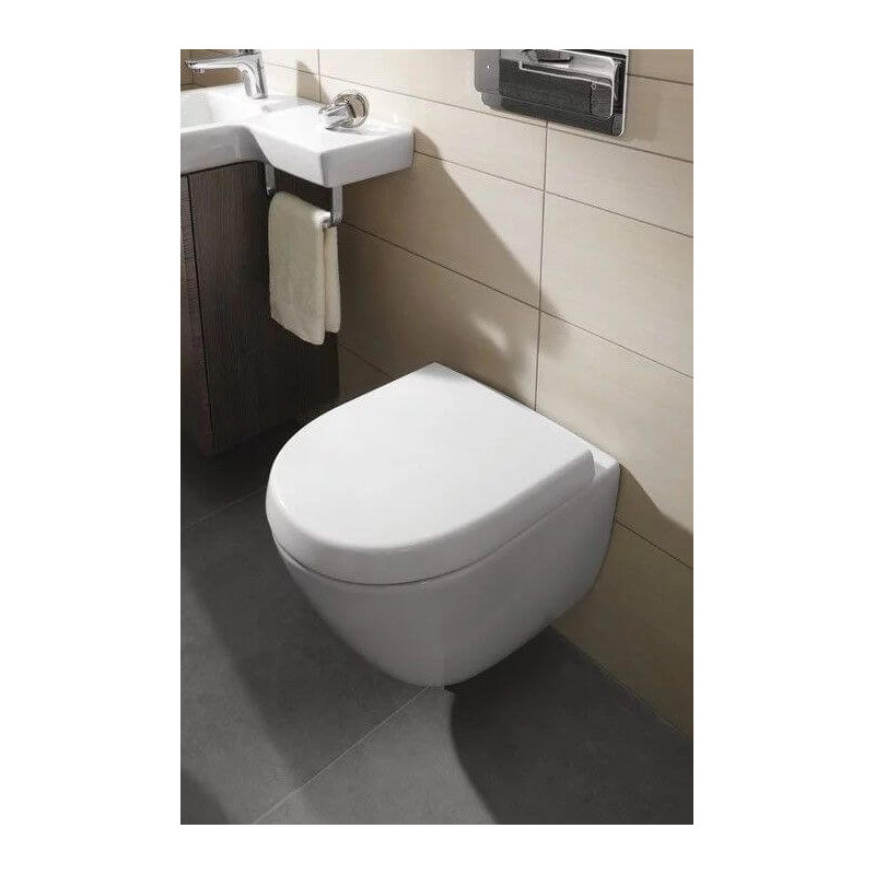 Miska WC Subway 2.0 Weiss Alpin CeramicPlus Z Deską Wolnoopadającą 5606R0R1+9M69S101 Villeroy&Boch Miska WC Subway 2.0 Weiss Alpin CeramicPlus Z Deską Wolnoopadającą 5606R0R1+9M69S101 Villeroy&Boch