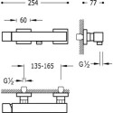 Bateria Prysznicowa Cuadro 107167 Tres Bateria Prysznicowa Cuadro 107167 Tres