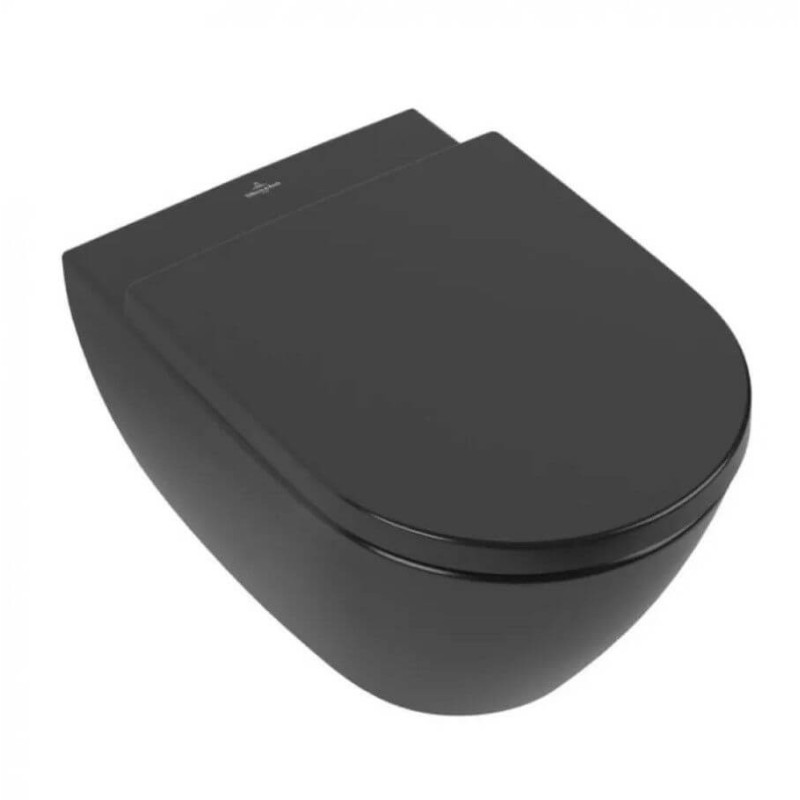 Miska WC Subway 2.0 37,5x56,5 CeramicPlus Czarny Mat 5614R0S5 + 8M42S1S5 Villeroy&Boch Miska WC Subway 2.0 37,5x56,5 CeramicPlus Czarny Mat 5614R0S5 + 8M42S1S5 Villeroy&Boch