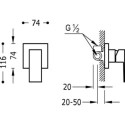 Bateria Prysznicowa Podtynkowa Cuadro 106177 Tres Bateria Prysznicowa Podtynkowa Cuadro 106177 Tres