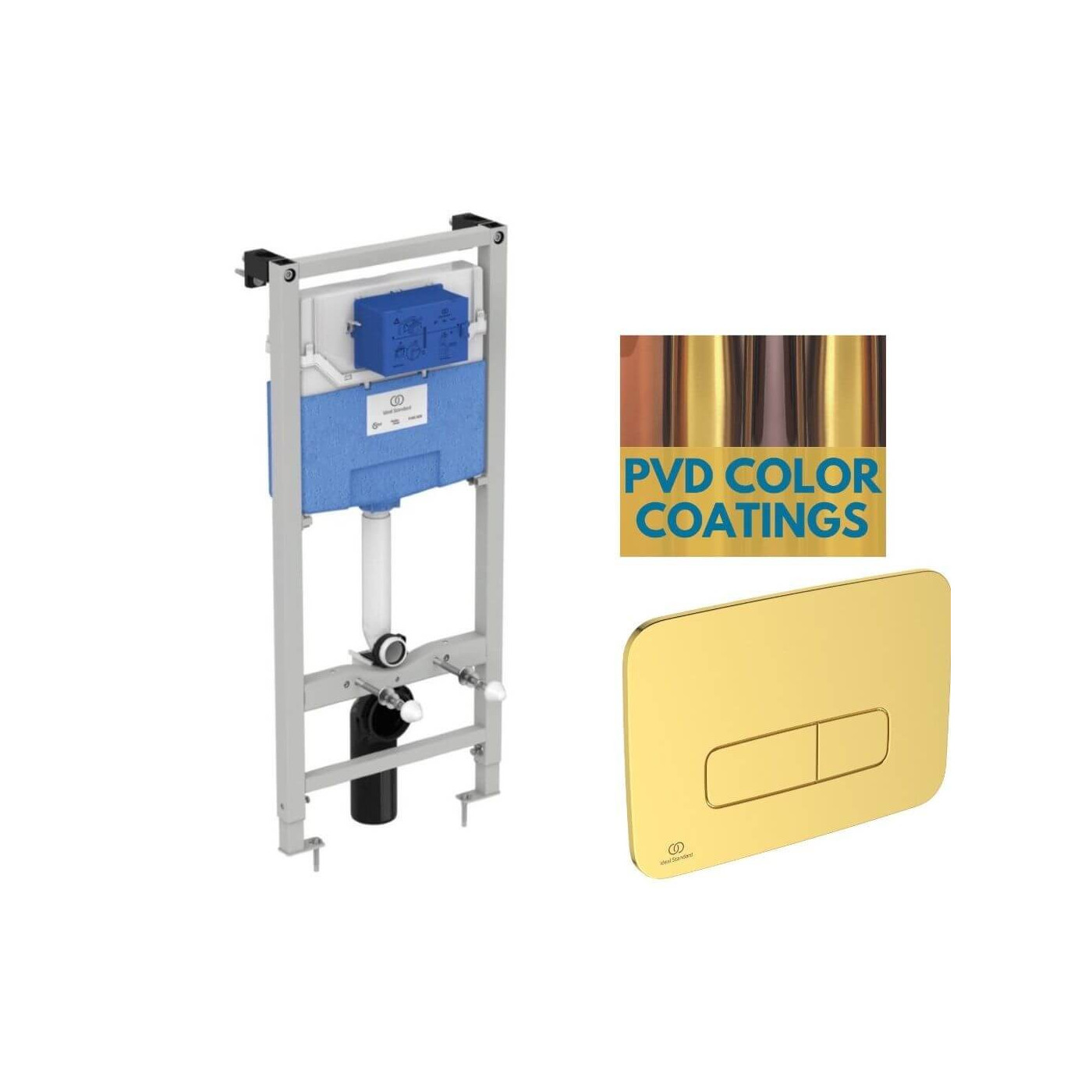 Stelaż Podtynkowy ProSys + Przycisk Brushed Gold R020467 + R0459A2 Ideal Standard Stelaż Podtynkowy ProSys + Przycisk Brushed Gold R020467 + R0459A2 Ideal Standard