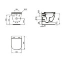 Miska Wisząca I.life S Rimless Z Deską Wolnoopadającą T459201+T473701 Ideal Standard Miska Wisząca I.life S Rimless Z Deską Wolnoopadającą T459201+T473701 Ideal Standard