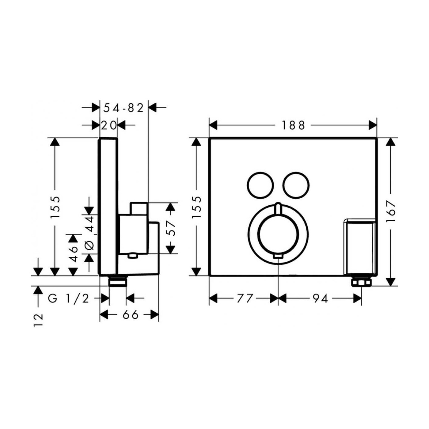 Bateria Termostatyczna Shower Select Dla 2 Odbiorników 15765000 Hansgrohe Bateria Termostatyczna Shower Select Dla 2 Odbiorników 15765000 Hansgrohe