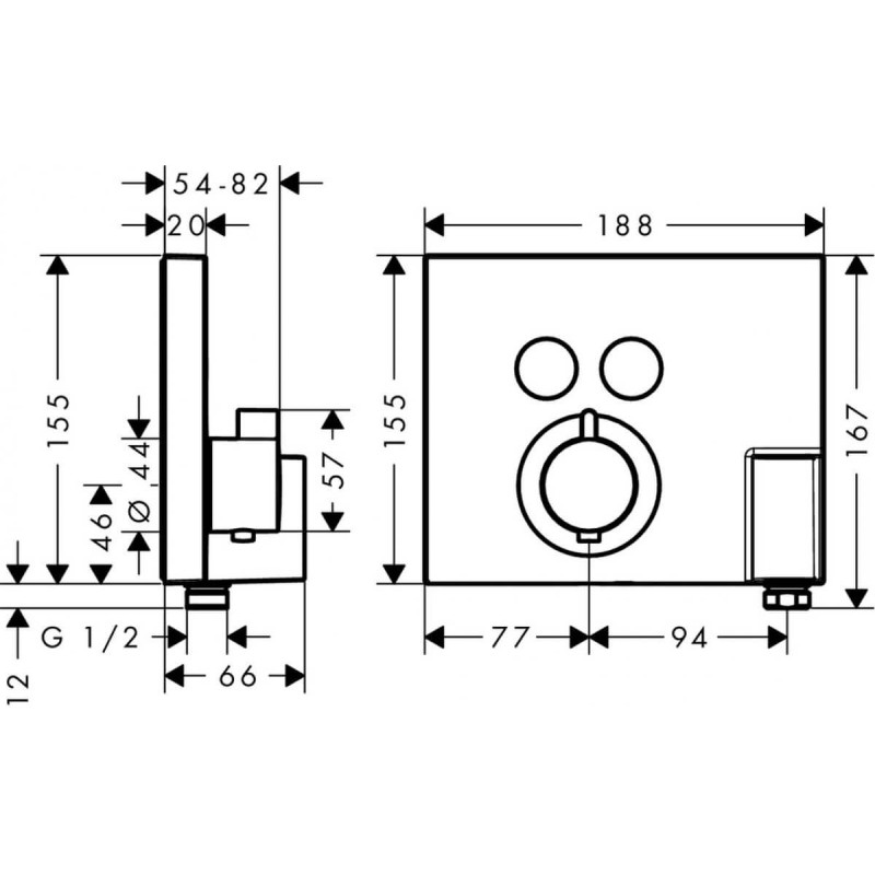 Bateria Termostatyczna Shower Select Dla 2 Odbiorników 15765000 Hansgrohe Bateria Termostatyczna Shower Select Dla 2 Odbiorników 15765000 Hansgrohe