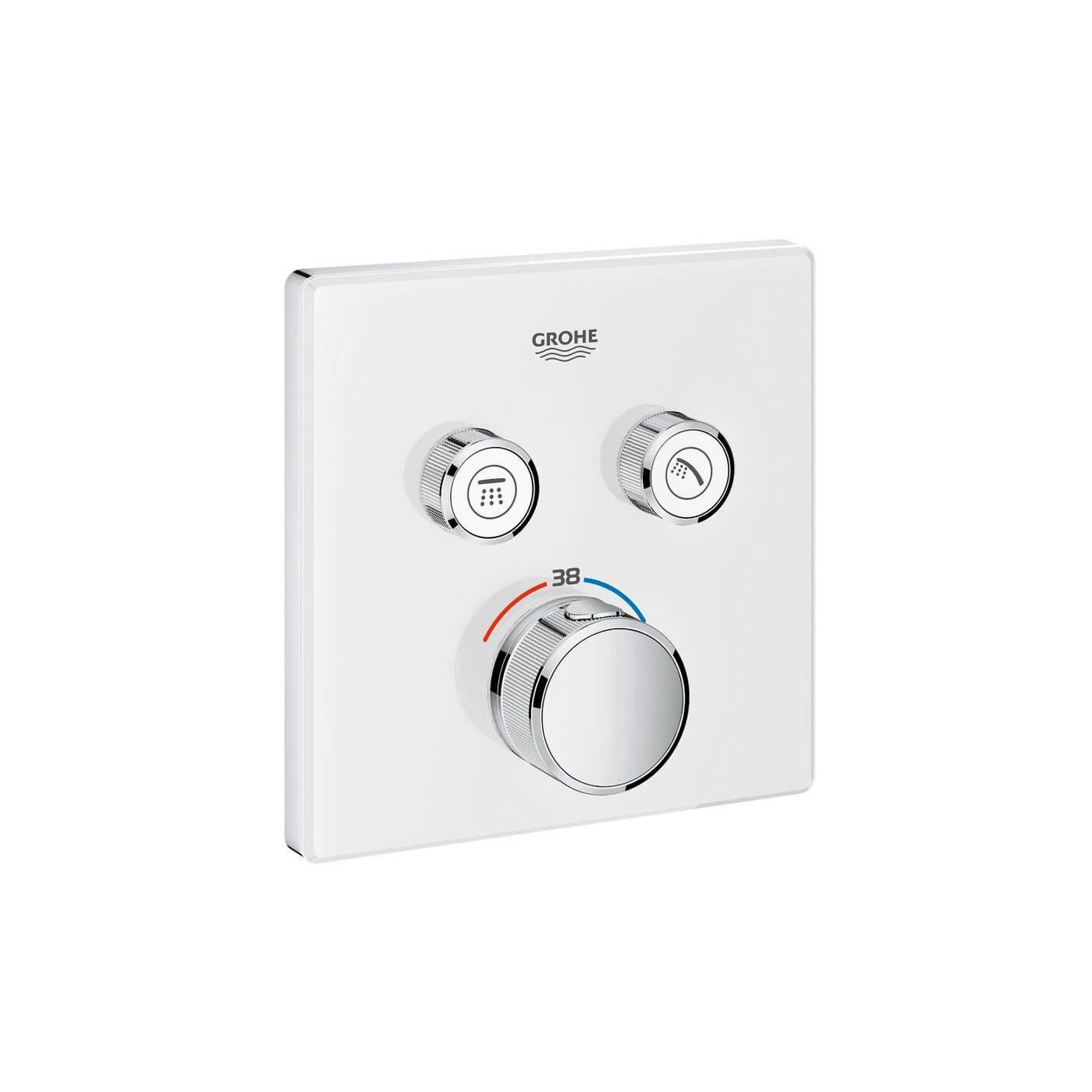 Bateria Termostatyczna Do Obsługi Dwóch Wyjść Wody Grohtherm SmartControl Moon White 29156LS0 Grohe Bateria Termostatyczna Do Obsługi Dwóch Wyjść Wody Grohtherm SmartControl Moon White 29156LS0 Grohe