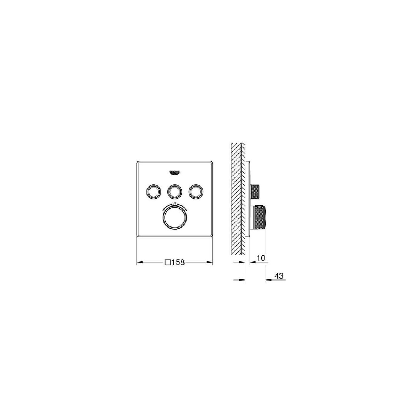 Bateria Termostatyczna Do Obsługi Dwóch Wyjść Wody Grohtherm SmartControl Moon White 29156LS0 Grohe Bateria Termostatyczna Do Obsługi Dwóch Wyjść Wody Grohtherm SmartControl Moon White 29156LS0 Grohe
