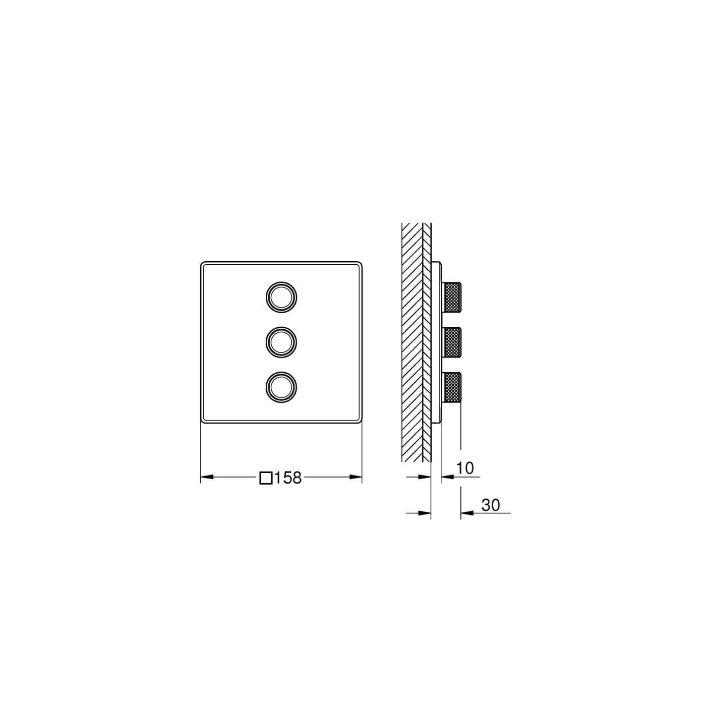 Potrójny Zawór Odcinający Grohtherm SmartControl 29127000 Grohe Potrójny Zawór Odcinający Grohtherm SmartControl 29127000 Grohe