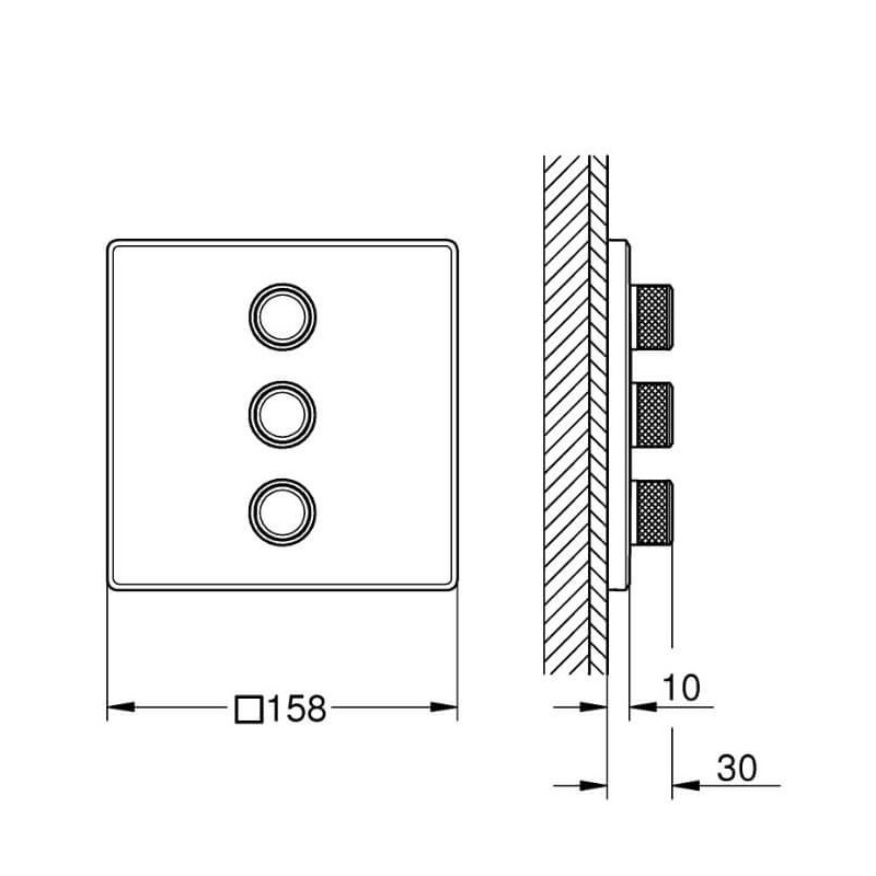 Potrójny Zawór Odcinający Grohtherm SmartControl 29127000 Grohe Potrójny Zawór Odcinający Grohtherm SmartControl 29127000 Grohe