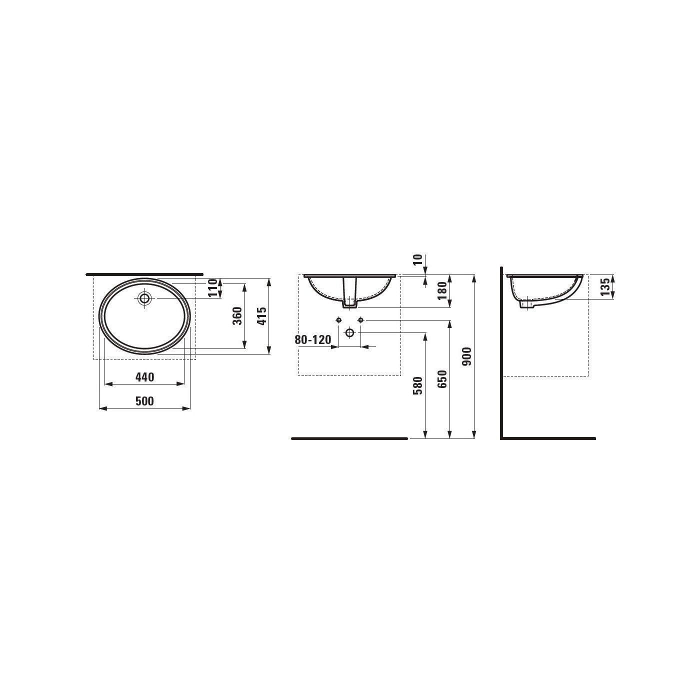 Umywalka Podblatowa Owalna 500x415 mm Savoy Biały H8189430001091 Laufen Umywalka Podblatowa Owalna 500x415 mm Savoy Biały H8189430001091 Laufen