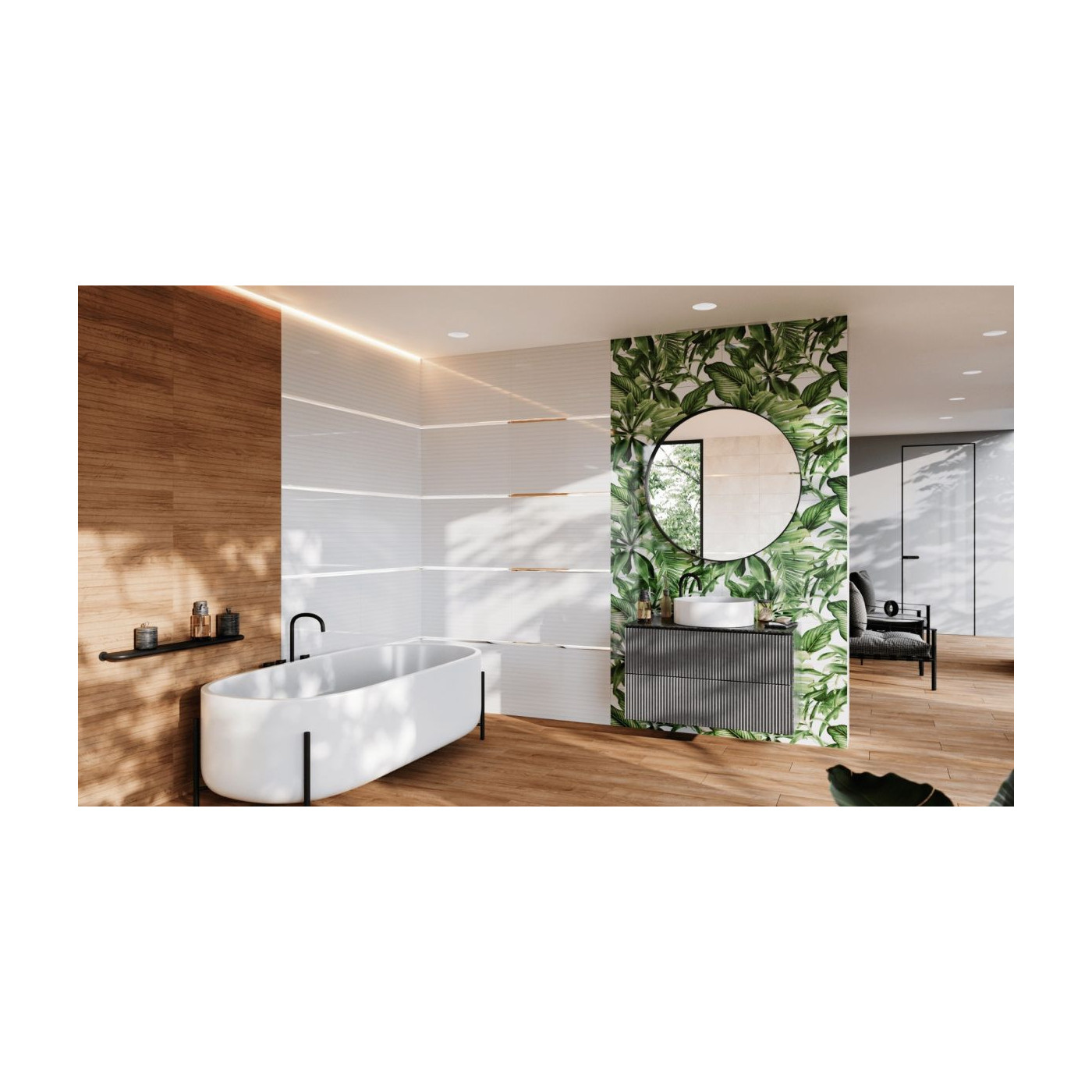 Dekor Garden Tropic A 75x25 Ceramica Bianca Dekor Garden Tropic A 75x25 Ceramica Bianca