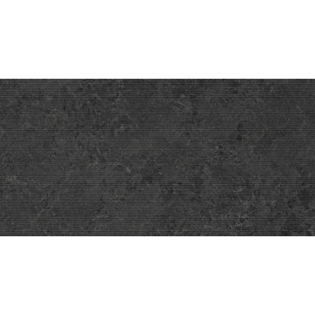Dekor Limestone Belgium Black Ribbed Mat 60x120x0,85 Piemme