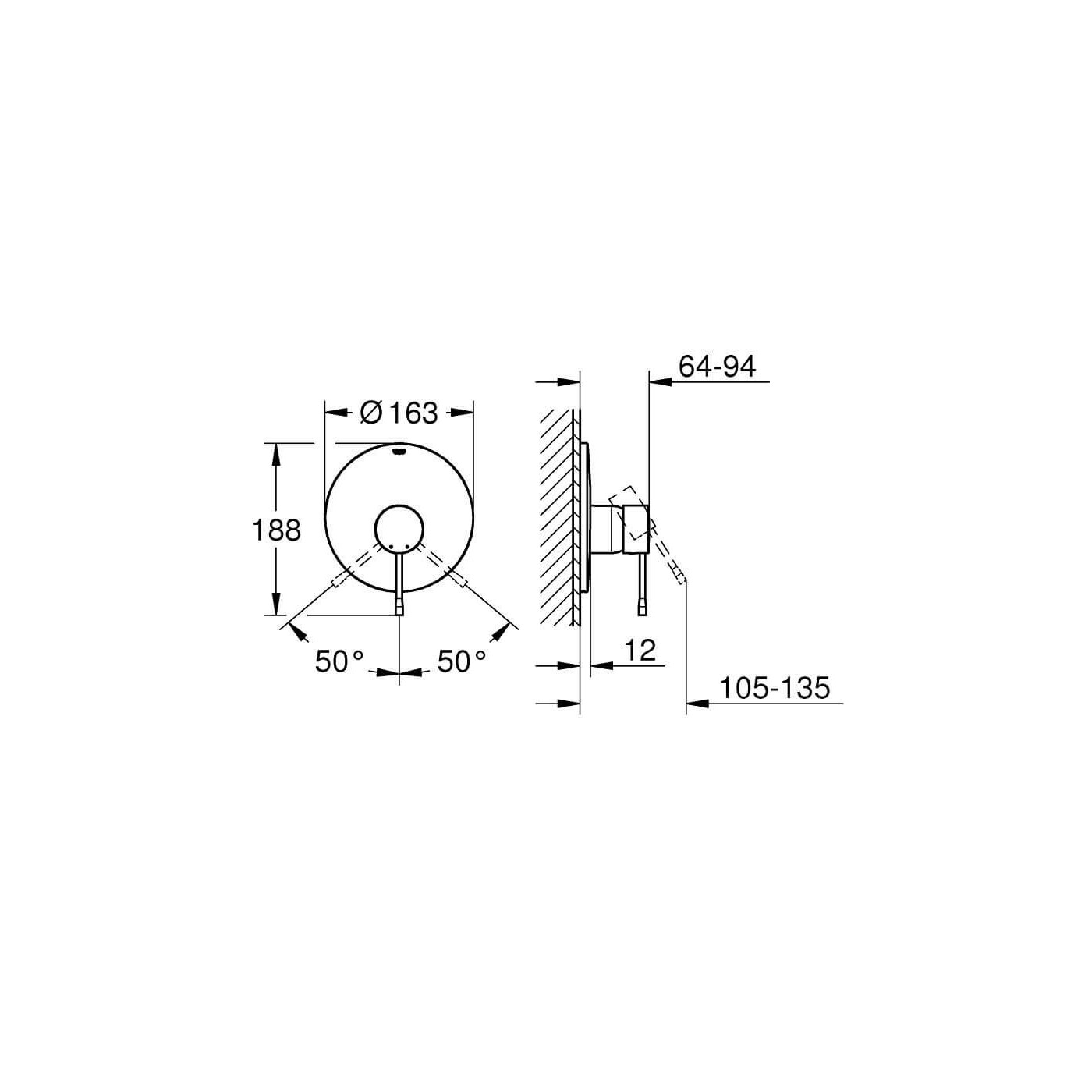 Bateria Prysznicowa Jednouchwytowa Essence 19286DA1 Grohe Bateria Prysznicowa Jednouchwytowa Essence 19286DA1 Grohe