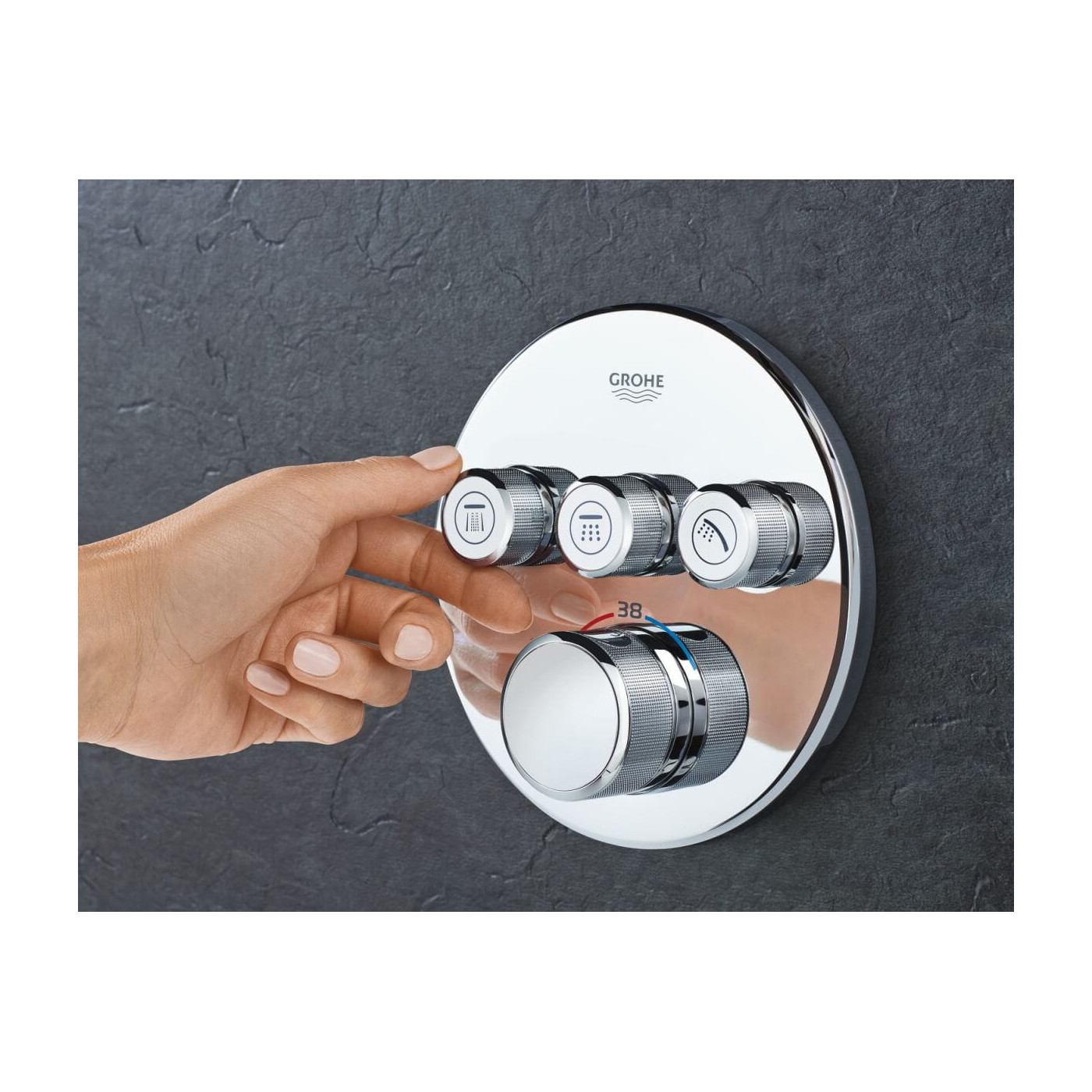 Bateria Termostatyczna Do Obsługi Trzech Wyjść Wody Grohtherm SmartControl 29121000 Grohe Bateria Termostatyczna Do Obsługi Trzech Wyjść Wody Grohtherm SmartControl 29121000 Grohe