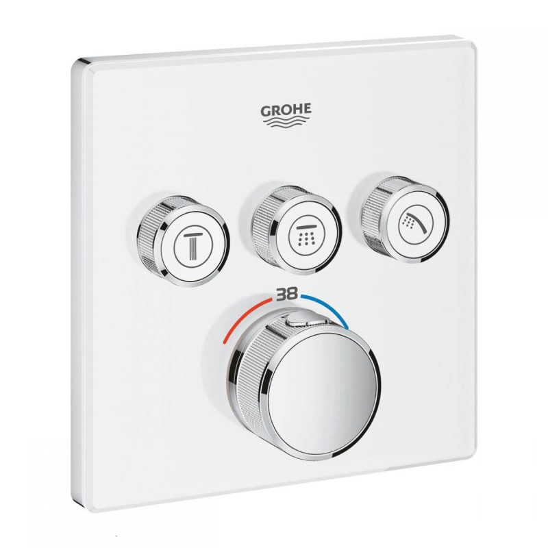 Bateria Termostatyczna Do Obsługi Trzech Wyjść Wody Grohtherm SmartControl Moon White 29157LS0 Grohe Bateria Termostatyczna Do Obsługi Trzech Wyjść Wody Grohtherm SmartControl Moon White 29157LS0 Grohe