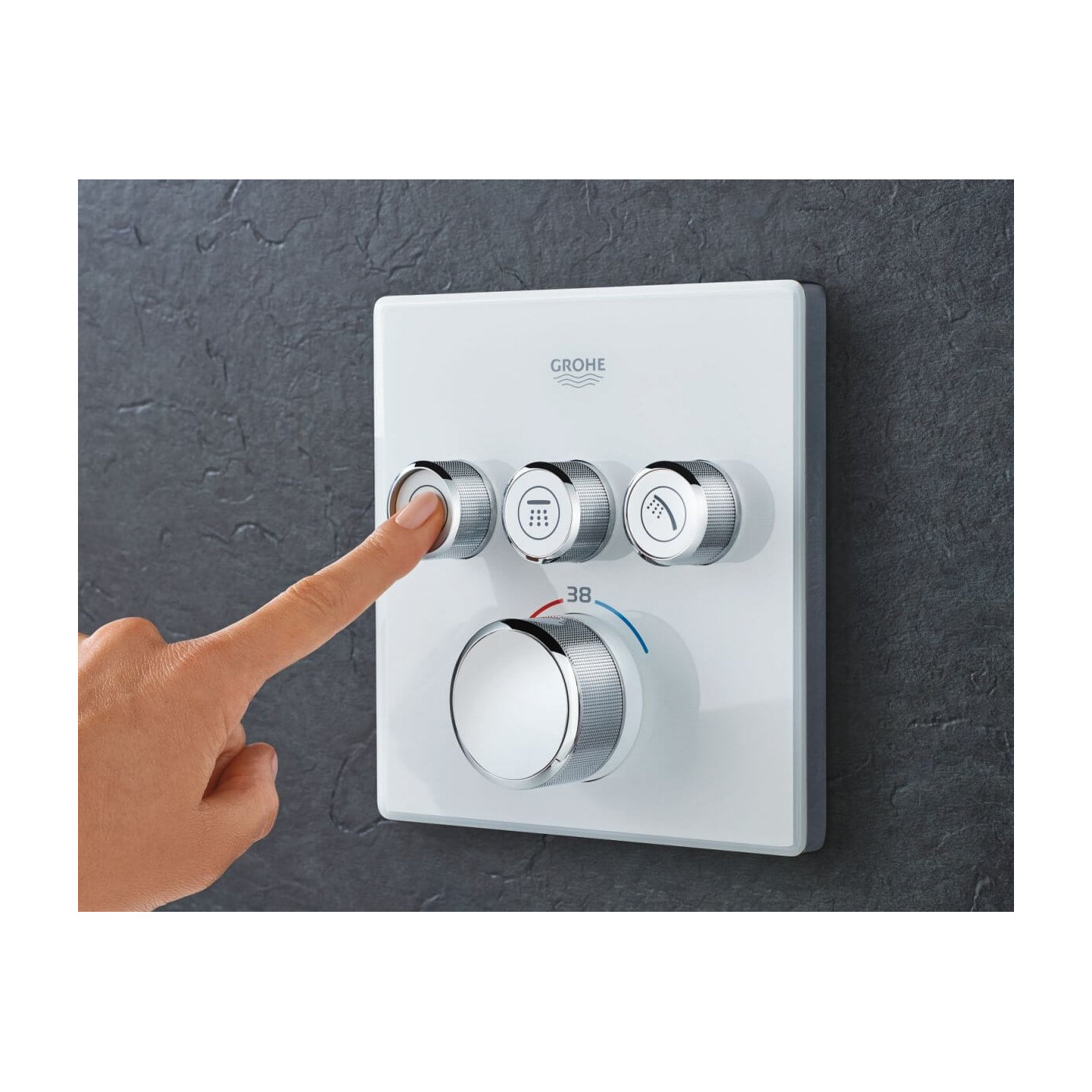 Bateria Termostatyczna Do Obsługi Trzech Wyjść Wody Grohtherm SmartControl Moon White 29157LS0 Grohe Bateria Termostatyczna Do Obsługi Trzech Wyjść Wody Grohtherm SmartControl Moon White 29157LS0 Grohe