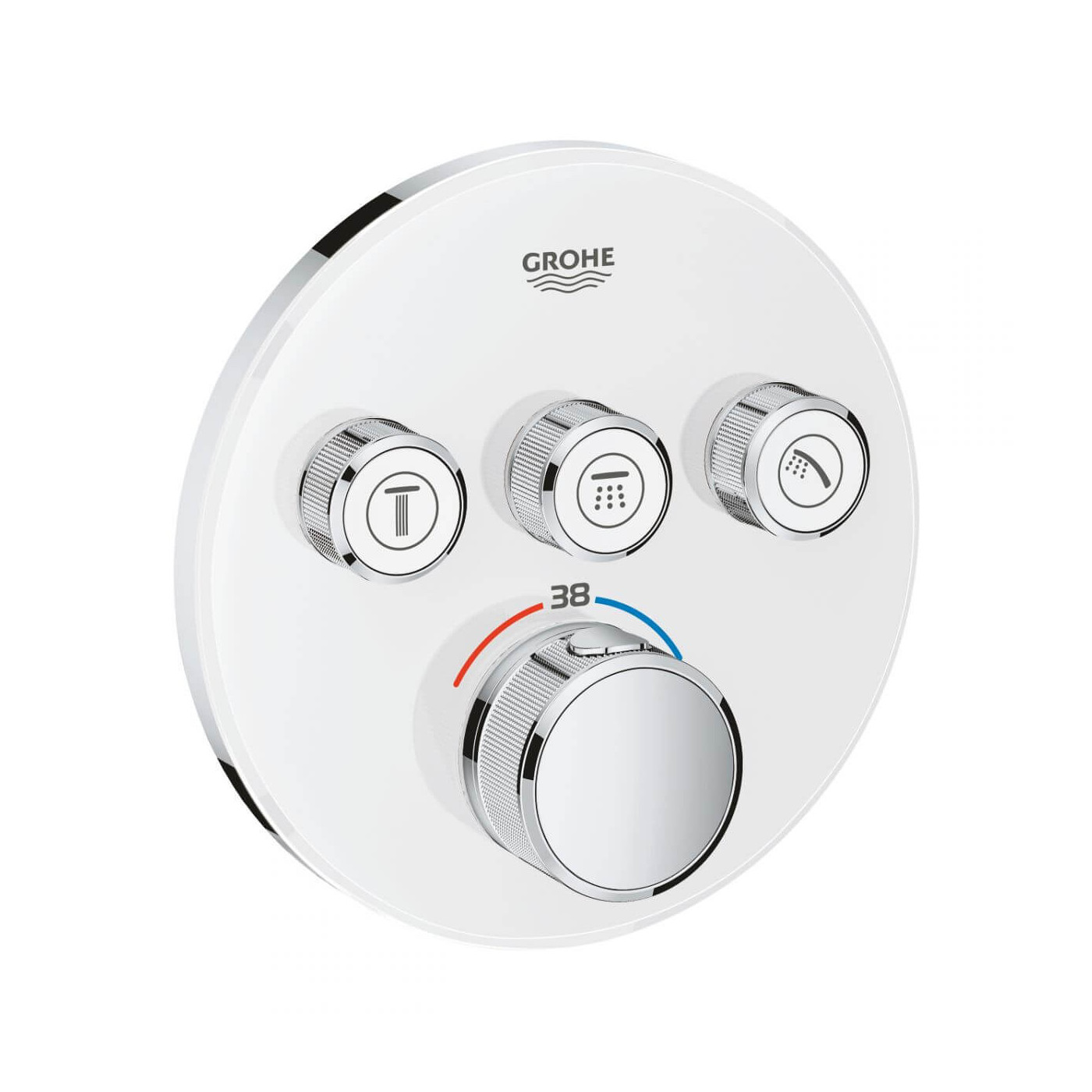Bateria Termostatyczna Do Obsługi Trzech Wyjść Wody Grohtherm SmartControl Moon White 29904LS0 Grohe Bateria Termostatyczna Do Obsługi Trzech Wyjść Wody Grohtherm SmartControl Moon White 29904LS0 Grohe