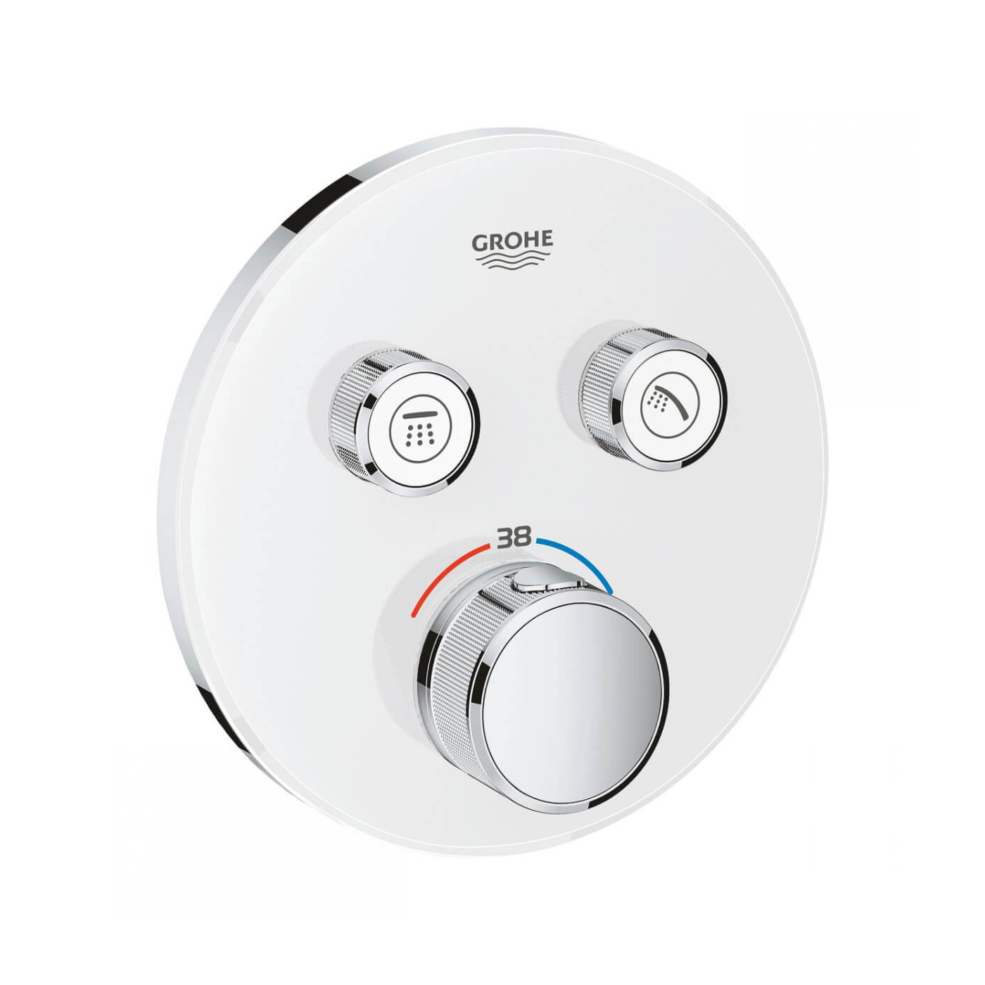 Bateria Termostatyczna Do Obsługi Dwóch Wyjść Wody Grohtherm SmartControl Moon White 29151LS0 Grohe Bateria Termostatyczna Do Obsługi Dwóch Wyjść Wody Grohtherm SmartControl Moon White 29151LS0 Grohe