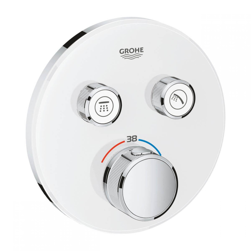 Bateria Termostatyczna Do Obsługi Dwóch Wyjść Wody Grohtherm SmartControl Moon White 29151LS0 Grohe Bateria Termostatyczna Do Obsługi Dwóch Wyjść Wody Grohtherm SmartControl Moon White 29151LS0 Grohe