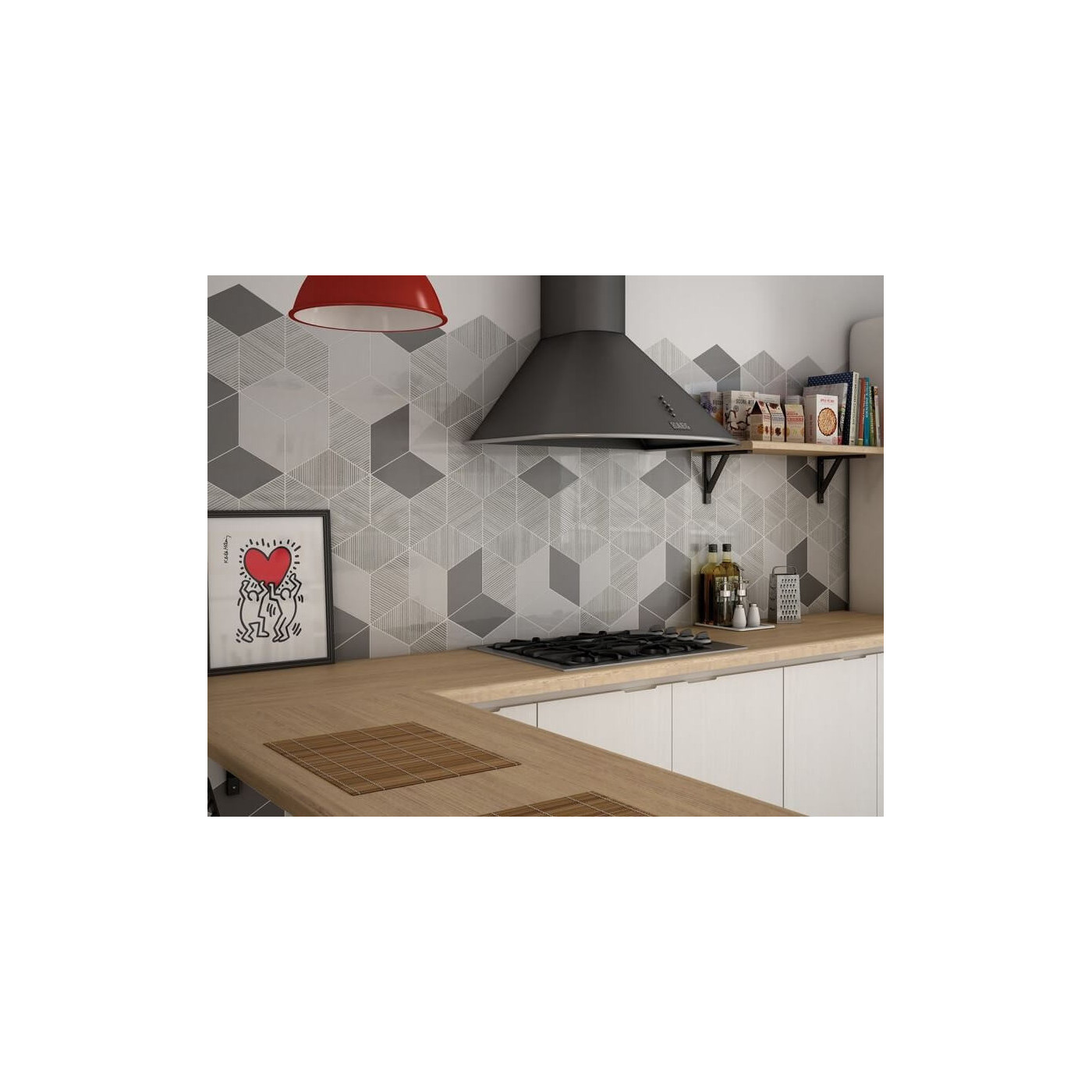 Dekor Rhombus Dark Grey 14x24 Equipe Dekor Rhombus Dark Grey 14x24 Equipe