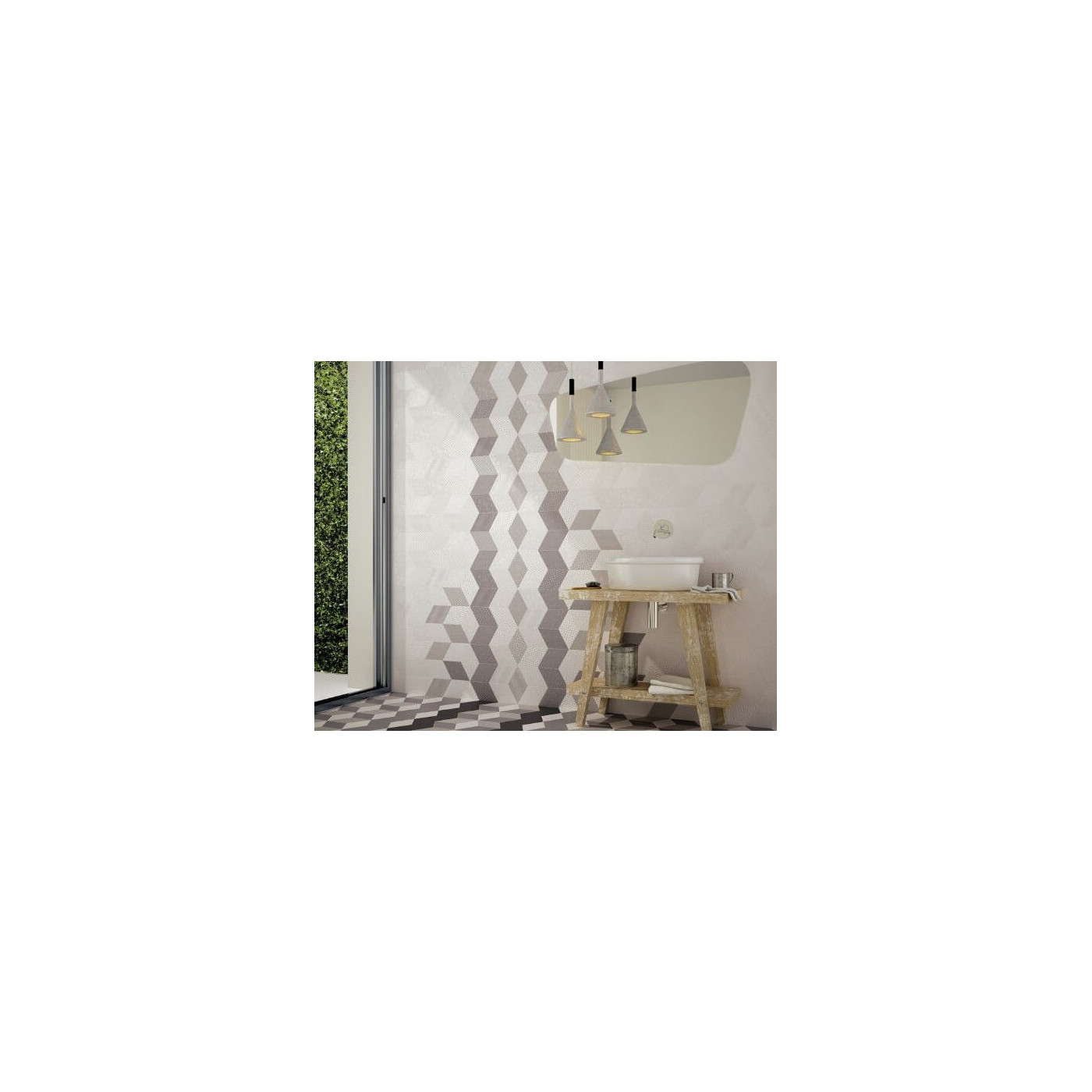 Dekor Rhombus Dark Grey 14x24 Equipe Dekor Rhombus Dark Grey 14x24 Equipe