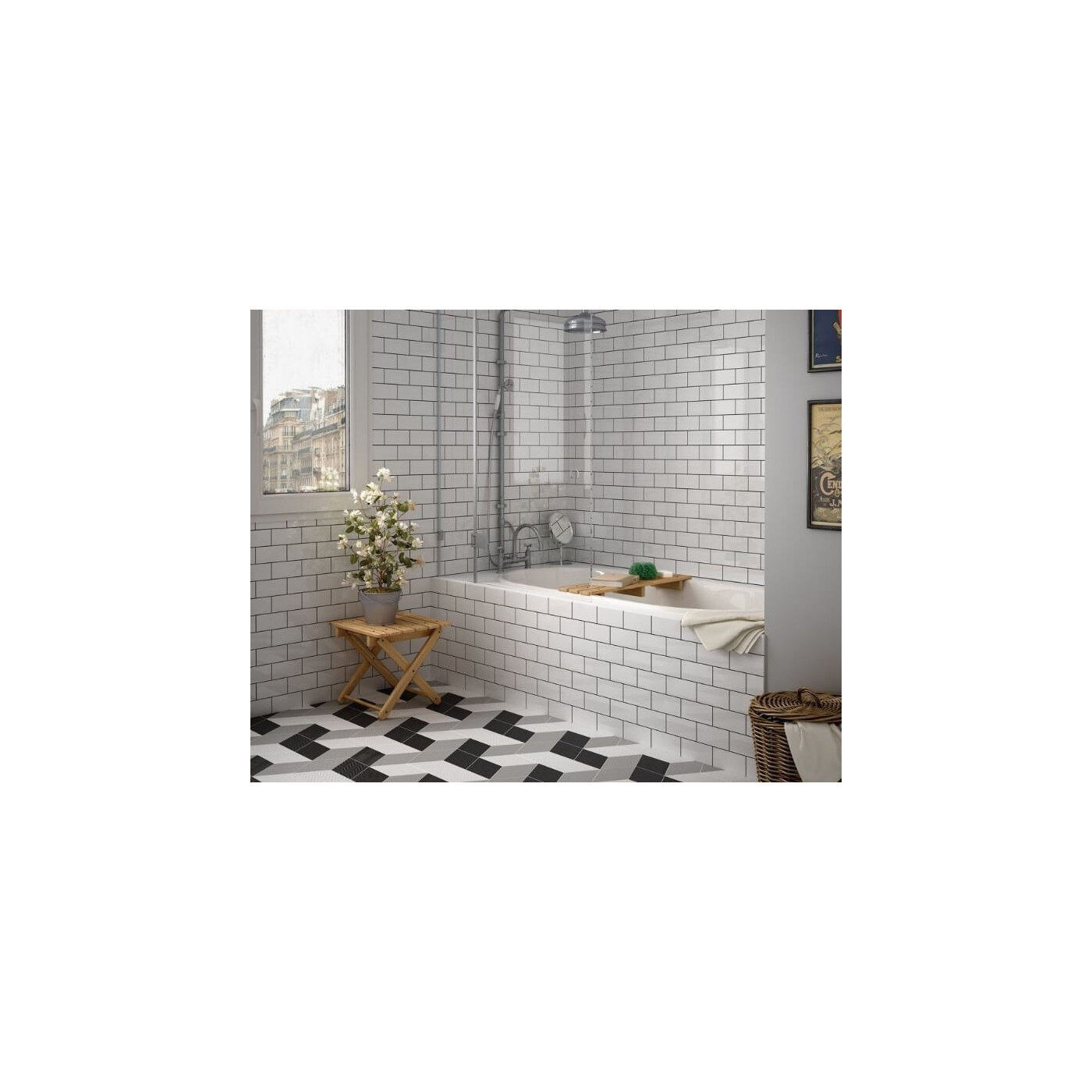 Dekor Rhombus Dark Grey 14x24 Equipe Dekor Rhombus Dark Grey 14x24 Equipe