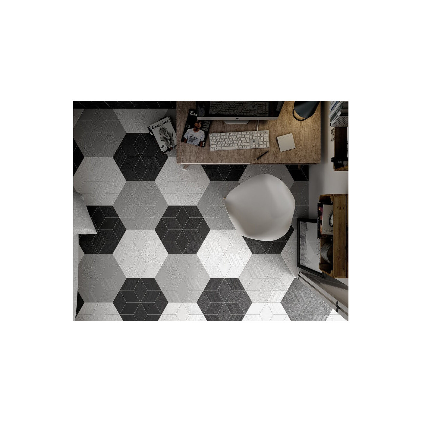 Dekor Rhombus Dark Grey 14x24 Equipe Dekor Rhombus Dark Grey 14x24 Equipe