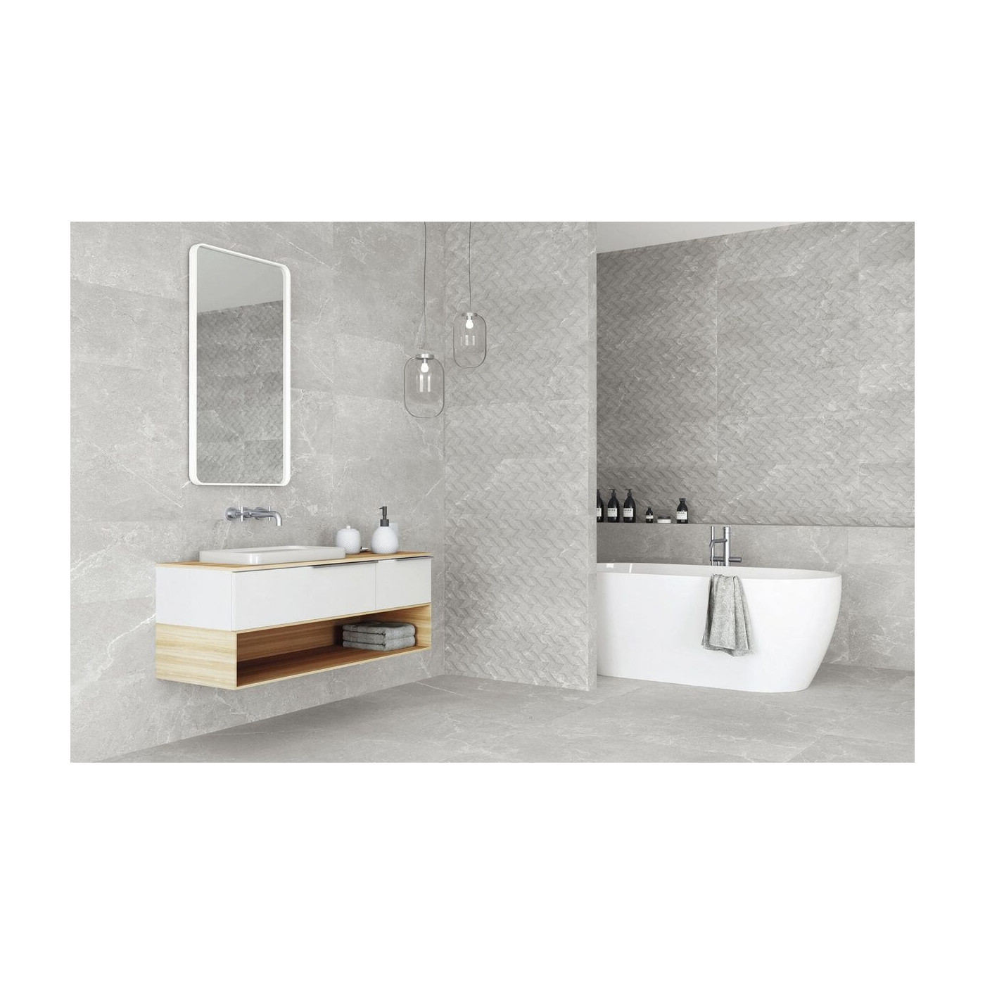 Płytka Dekoracyjna Freccia Kingstone Ash 33,3x100 AB Płytka Dekoracyjna Freccia Kingstone Ash 33,3x100 AB