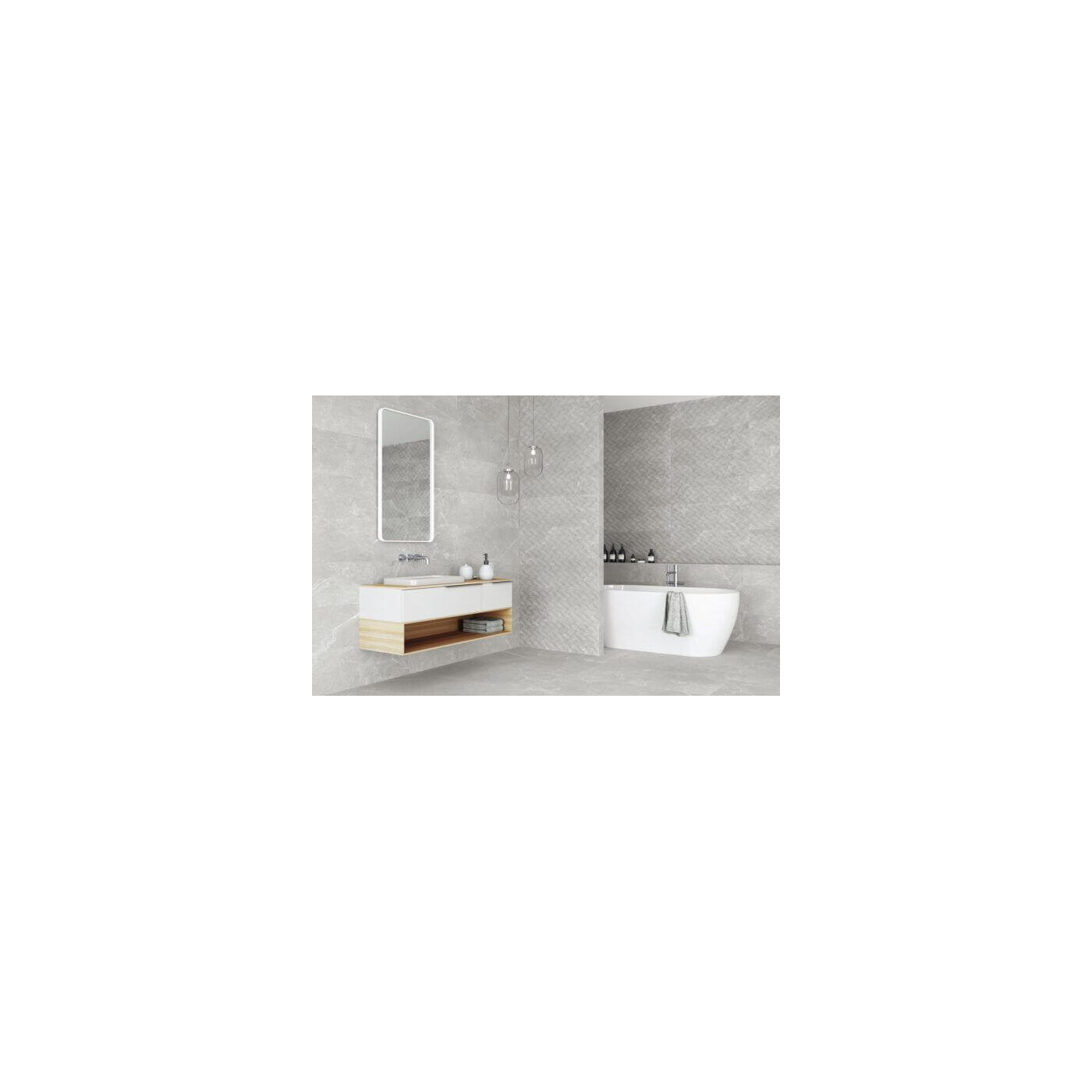 Płytka Dekoracyjna Freccia Kingstone Grey 33,3x100 AB Płytka Dekoracyjna Freccia Kingstone Grey 33,3x100 AB