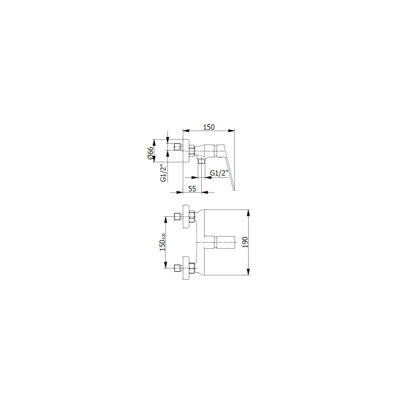Bateria Natryskowa Sleek Chrom 9930 Demm Bateria Natryskowa Sleek Chrom 9930 Demm