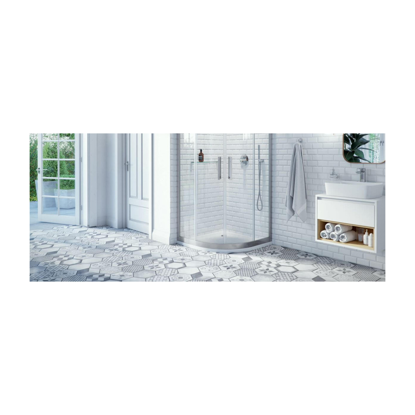 Brodzik Niski Półokragły Sense 90x90 BREX.SEN09WHN Excellent Brodzik Niski Półokragły Sense 90x90 BREX.SEN09WHN Excellent