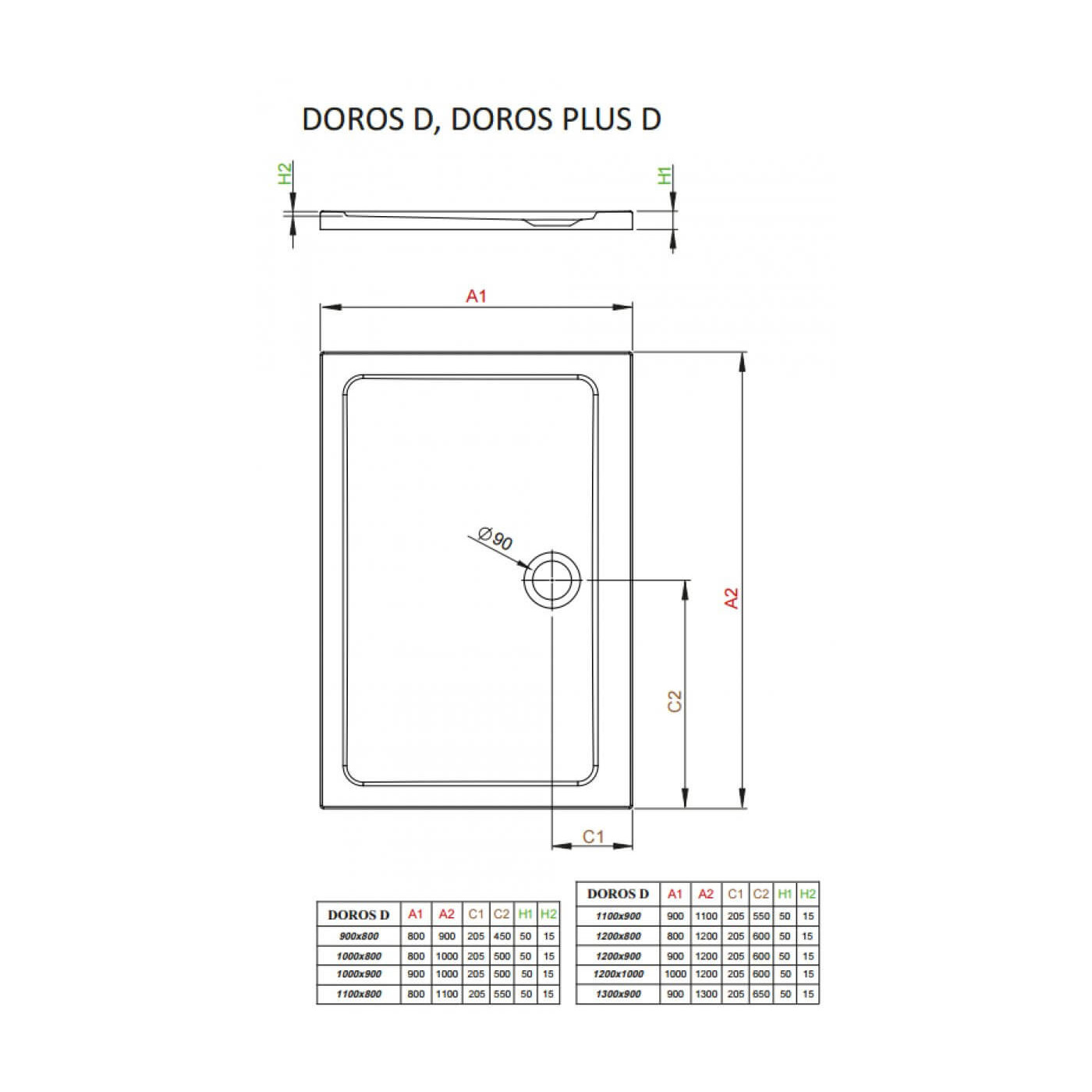 Brodzik Prostokątny DOROS 110x90 SDRD1190-01 Radaway Brodzik Prostokątny DOROS 110x90 SDRD1190-01 Radaway