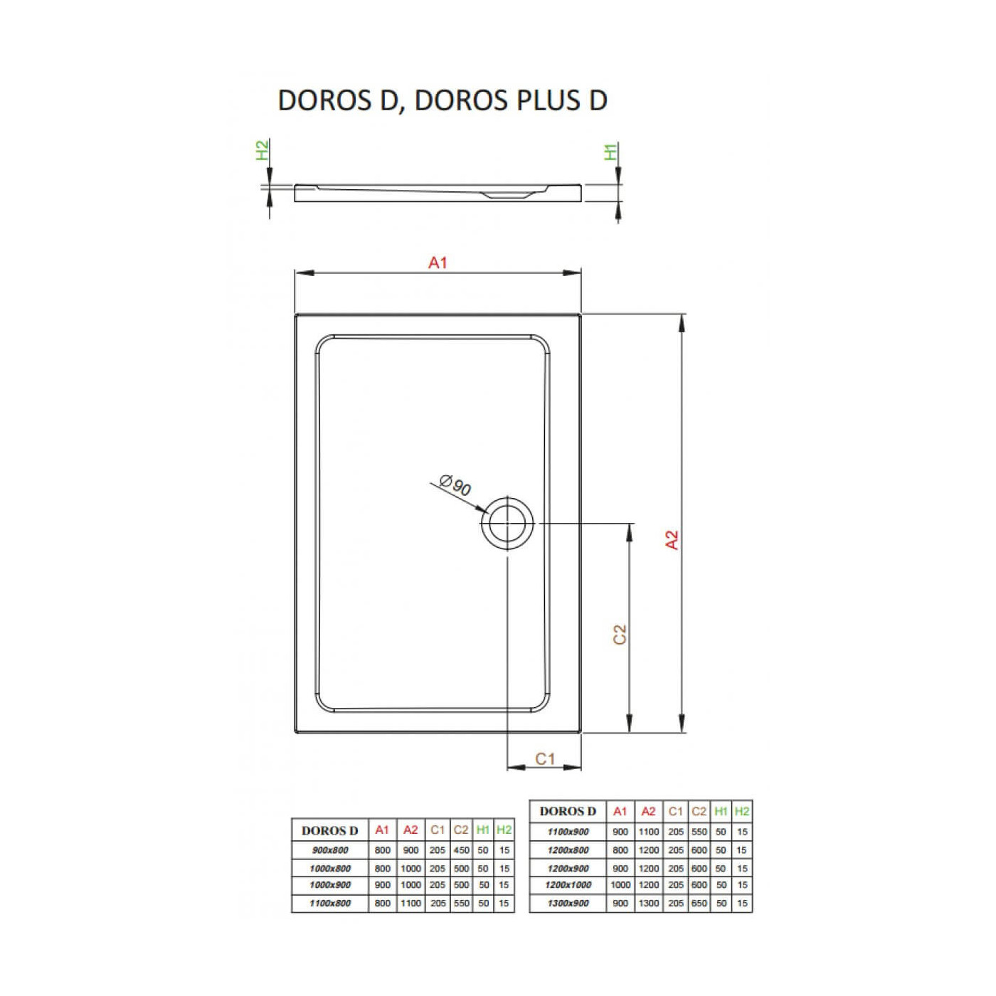 Brodzik Prostokątny Doros D 120x80 SDRD1280-01 Radaway Brodzik Prostokątny Doros D 120x80 SDRD1280-01 Radaway