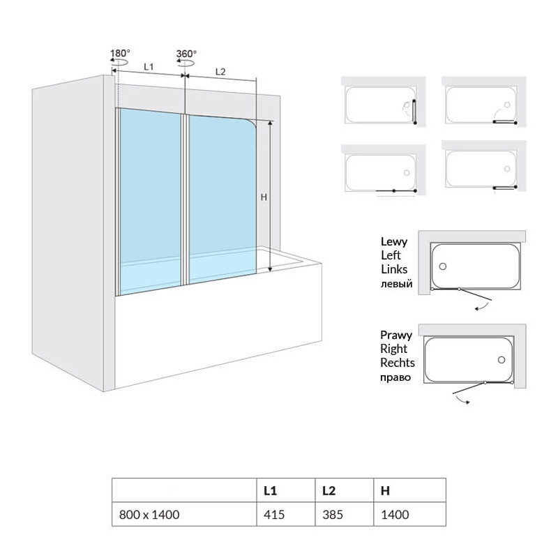 Parawan Nawannowy Fliper Lewy 80x140 KAAX.1309.800.LE Excellent Parawan Nawannowy Fliper Lewy 80x140 KAAX.1309.800.LE Excellent