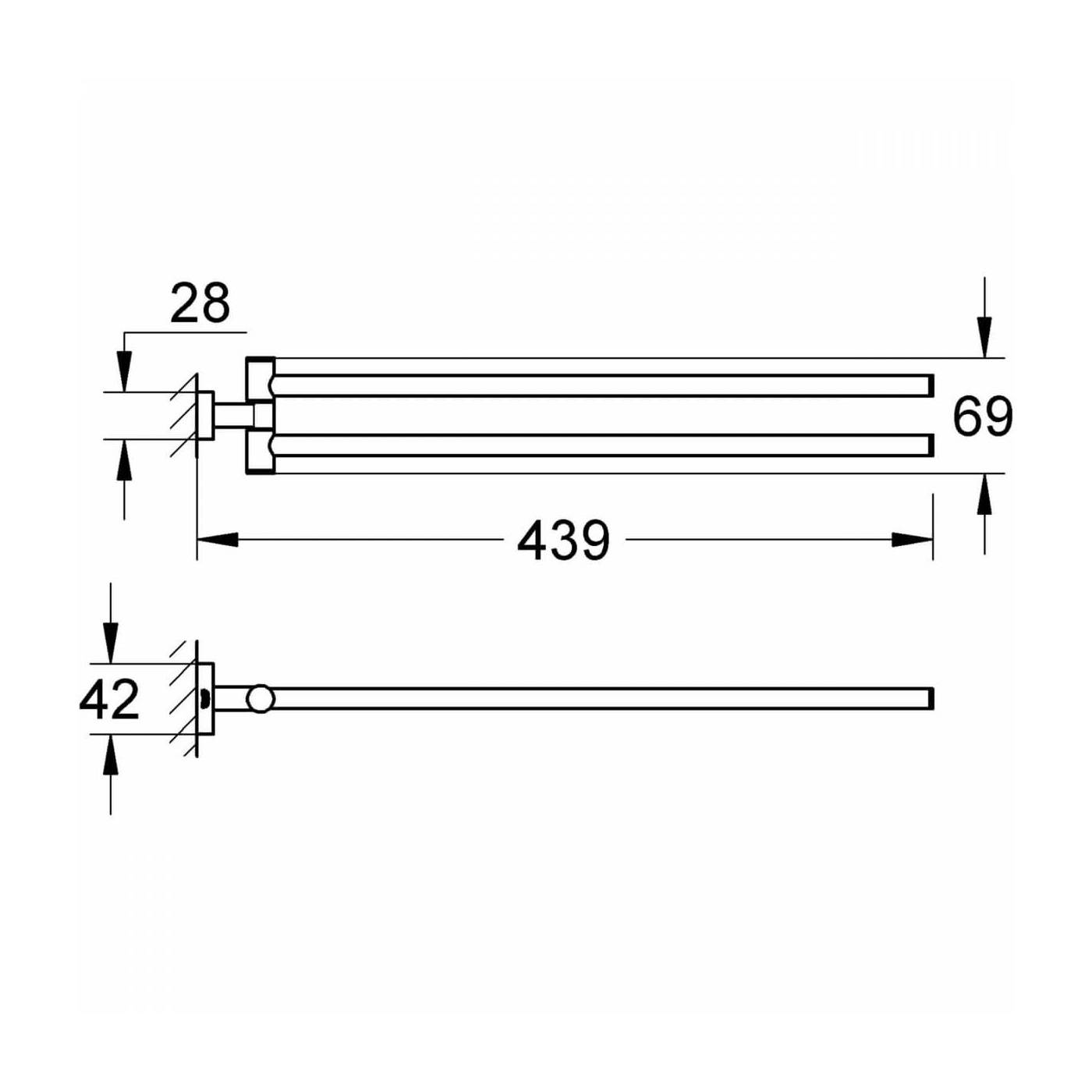 Wieszak Na Ręczniki Essentials Cube 40624001 Grohe Wieszak Na Ręczniki Essentials Cube 40624001 Grohe