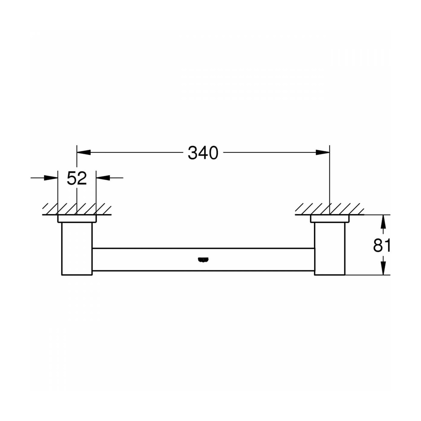Uchwyt Wannowy Essentials Cube 40514001 Grohe Uchwyt Wannowy Essentials Cube 40514001 Grohe