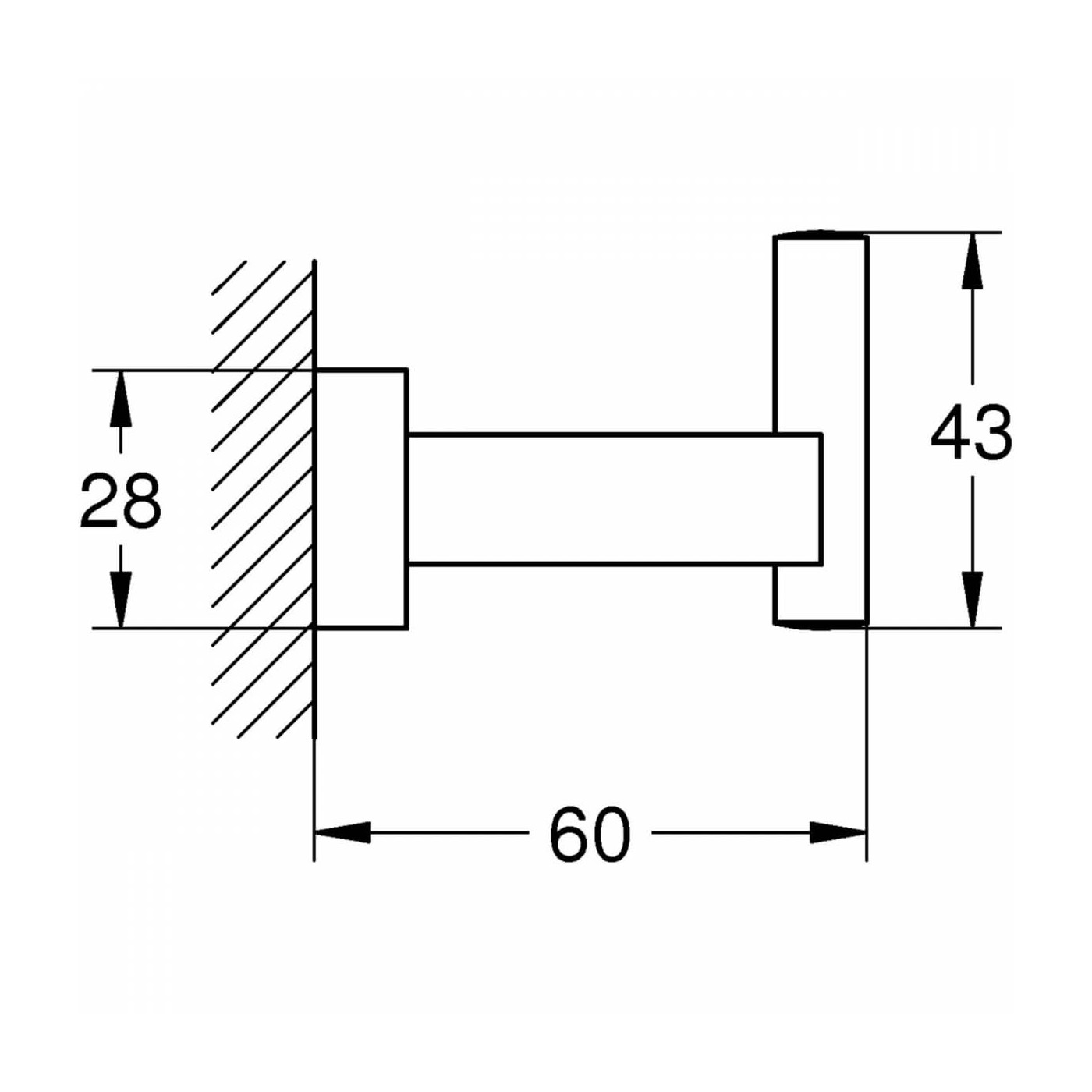 Haczyk Na Płaszcz Kąpielowy Essentials Cube 40511001 Grohe Haczyk Na Płaszcz Kąpielowy Essentials Cube 40511001 Grohe