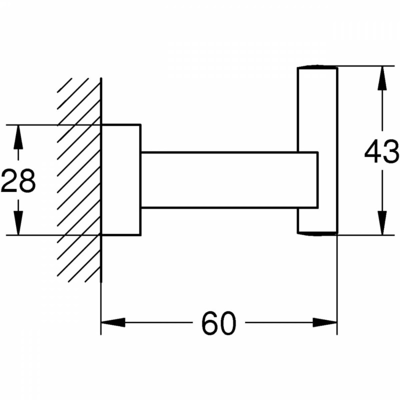 Haczyk Na Płaszcz Kąpielowy Essentials Cube 40511001 Grohe Haczyk Na Płaszcz Kąpielowy Essentials Cube 40511001 Grohe